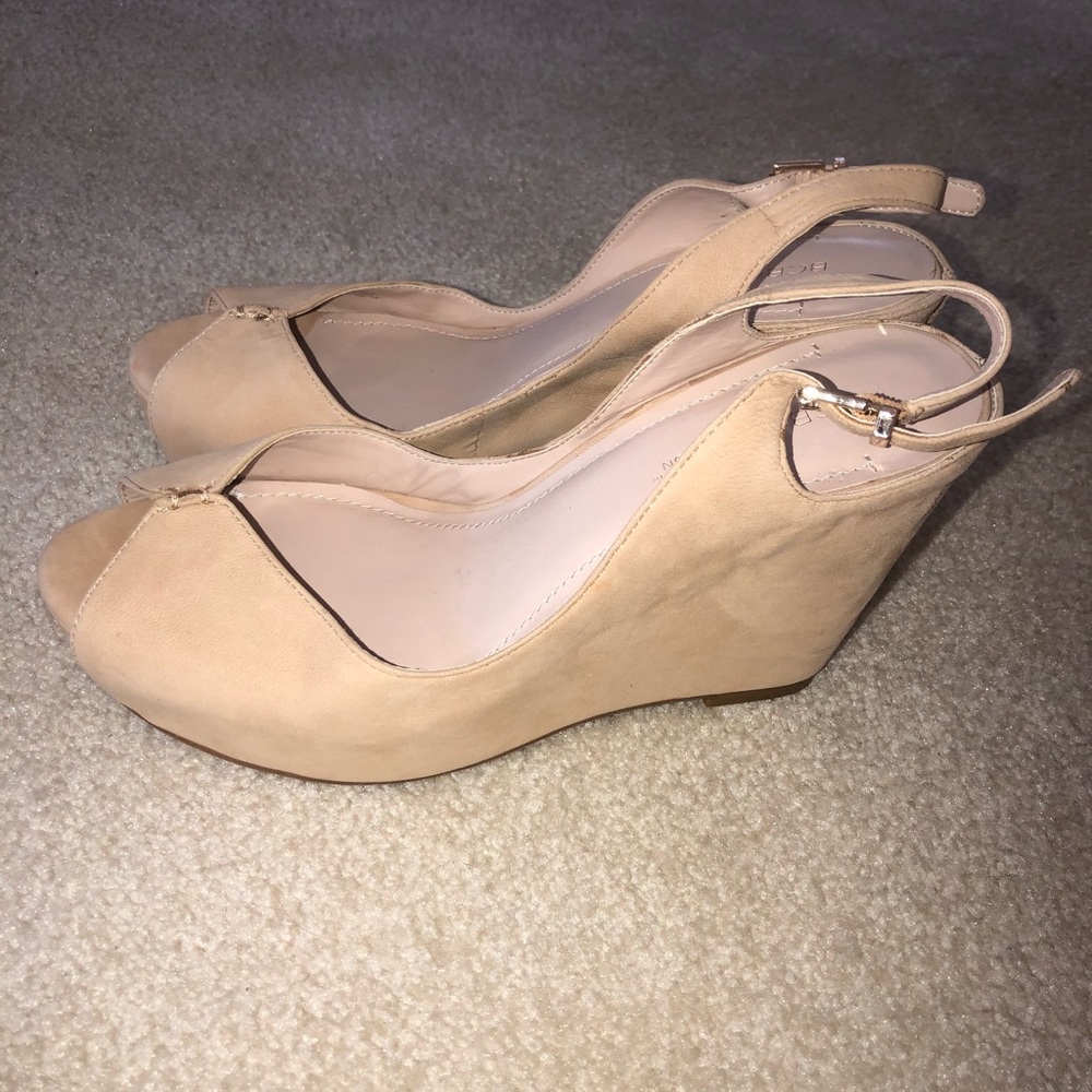 Bcbgeneration Tashaa Platform Slingback Wedges 9.5 - image 2